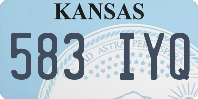 KS license plate 583IYQ