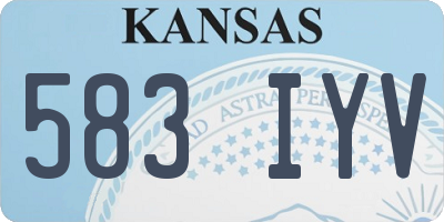 KS license plate 583IYV