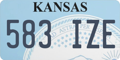 KS license plate 583IZE