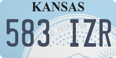 KS license plate 583IZR