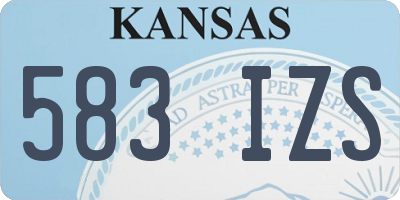 KS license plate 583IZS