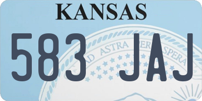 KS license plate 583JAJ