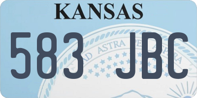 KS license plate 583JBC