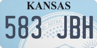 KS license plate 583JBH