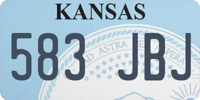 KS license plate 583JBJ