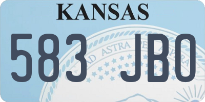 KS license plate 583JBO