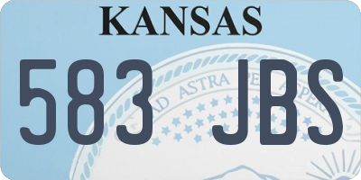 KS license plate 583JBS