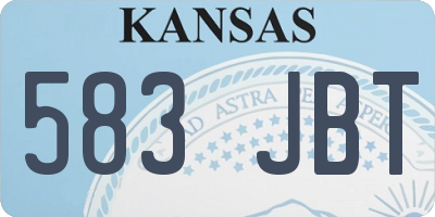 KS license plate 583JBT