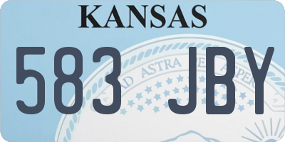 KS license plate 583JBY