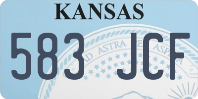 KS license plate 583JCF