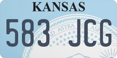 KS license plate 583JCG