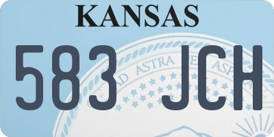 KS license plate 583JCH