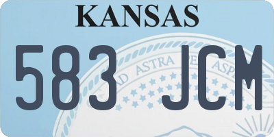KS license plate 583JCM