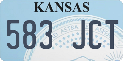 KS license plate 583JCT