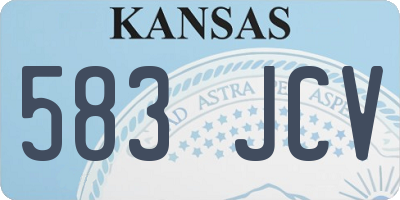 KS license plate 583JCV