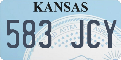 KS license plate 583JCY