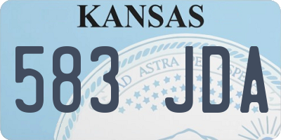 KS license plate 583JDA