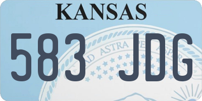 KS license plate 583JDG