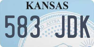 KS license plate 583JDK