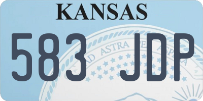 KS license plate 583JDP