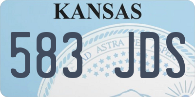 KS license plate 583JDS