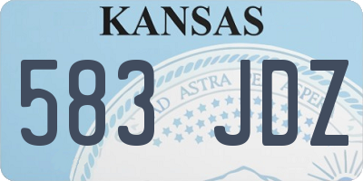 KS license plate 583JDZ