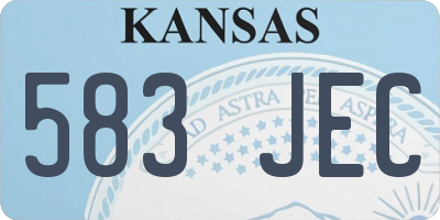 KS license plate 583JEC