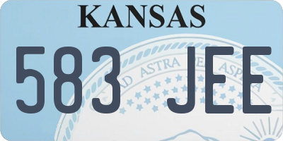 KS license plate 583JEE