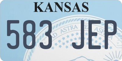 KS license plate 583JEP