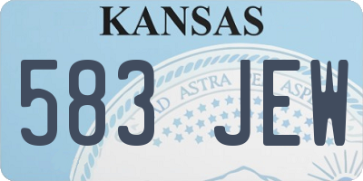 KS license plate 583JEW