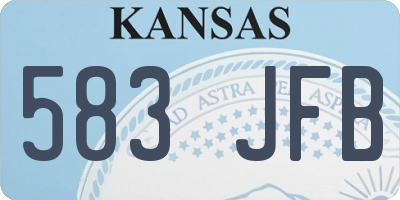 KS license plate 583JFB