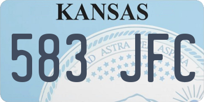 KS license plate 583JFC