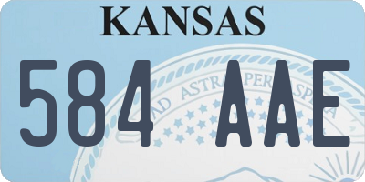 KS license plate 584AAE