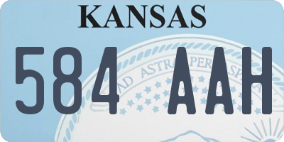 KS license plate 584AAH