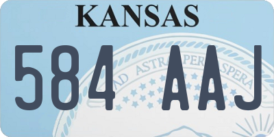 KS license plate 584AAJ