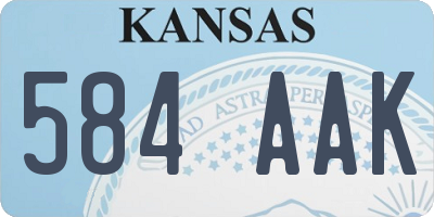 KS license plate 584AAK