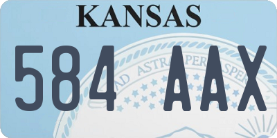 KS license plate 584AAX