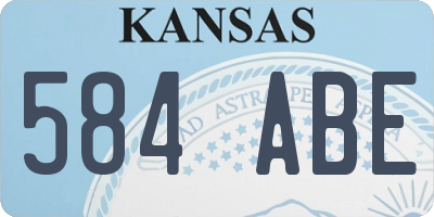KS license plate 584ABE