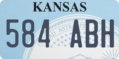 KS license plate 584ABH
