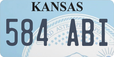 KS license plate 584ABI
