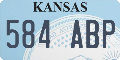 KS license plate 584ABP