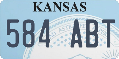KS license plate 584ABT