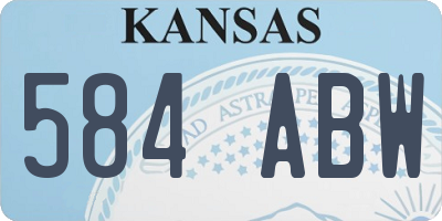 KS license plate 584ABW