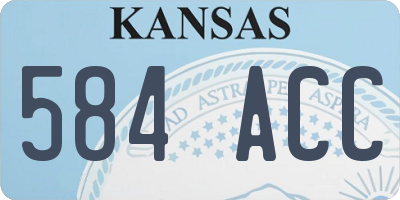 KS license plate 584ACC