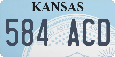 KS license plate 584ACD