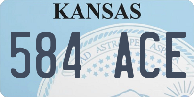 KS license plate 584ACE