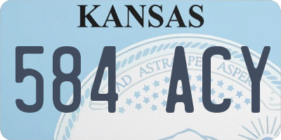 KS license plate 584ACY