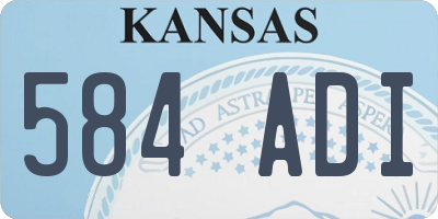 KS license plate 584ADI