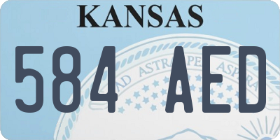 KS license plate 584AED