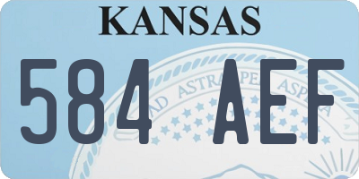 KS license plate 584AEF